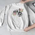 Cut Music Teacher Shirt With a Piano Keys Notes And Flowers Men Graphic Sweatshirt, funny design