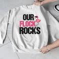 Our Flock Rocks Flamingo Mother's Day Teacher Men Graphic Sweatshirt, funny design
