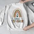 Future Teacher Boho Rainbow Leopard New Grad Student Men Graphic Sweatshirt, Future Teacher Gifts, funny design