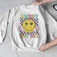 Happy Dot Day Hippie Flowers Smile Face Groovy Teacher Kids Men Graphic Sweatshirt, Groovy Teacher Gifts, funny design Happy Dot Day Hippie Flowers Smile Face Groovy Teacher Kids Men Graphic Sweatshirt, Groovy Teacher Gifts, funny design
