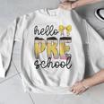 Hello Pre-K Preschool Back To School First Day Teacher Kids Men Graphic Sweatshirt, funny design Hello Pre-K Preschool Back To School First Day Teacher Kids Men Graphic Sweatshirt, funny design