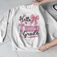 Hello Third Grade First Day Of School Coquette Teacher Girl Men Graphic Sweatshirt, First Grade Teacher Gifts, funny design