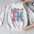 Hello TK Transitional Kindergarten Back To School Teacher Men Graphic Sweatshirt, funny design Hello TK Transitional Kindergarten Back To School Teacher Men Graphic Sweatshirt, funny design