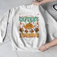 Humor I Teach The Cutest Turkeys Thanksgiving Teacher Men Graphic Sweatshirt, funny design