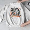 I'm Batty About My Students Watercolor Bat Teacher Halloween Men Graphic Sweatshirt, funny design