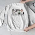 Inclusion Isn't Scary Boo Ghost Halloween Sped Teacher Men Graphic Sweatshirt, funny design