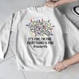 It's Fine I'm Fine Christmas Lights Teacher Xmas Men Graphic Sweatshirt, funny design It's Fine I'm Fine Christmas Lights Teacher Xmas Men Graphic Sweatshirt, funny design