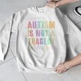 Kids AUTISM IS NOT A TRAGEDY IGNORANCE IS Proud Teacher Crew Men Graphic Sweatshirt, funny design