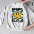 Kindergarten Teacher Hippie Smile Face Back School Men Graphic Sweatshirt, funny design