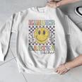 Kindergarten Teacher Team Hippie Smile Face Back To School Men Graphic Sweatshirt, funny design Kindergarten Teacher Team Hippie Smile Face Back To School Men Graphic Sweatshirt, funny design