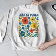 Leer Es Poder Cute Floral Boho Spanish Teacher Reading Men Graphic Sweatshirt, funny design