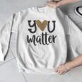 You Matter Leopard Print Teacher Kind Counselor Kindness Men Graphic Sweatshirt, funny design You Matter Leopard Print Teacher Kind Counselor Kindness Men Graphic Sweatshirt, funny design