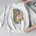P Is For Pre K Teacher Leopard First Day Of School For Men Women Girls Kids Men Graphic Sweatshirt, funny design P Is For Pre K Teacher Leopard First Day Of School For Men Women Girls Kids Men Graphic Sweatshirt, funny design