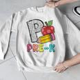P Is For Pre-K Teacher Pencil Apple Back To School Men Graphic Sweatshirt, funny design P Is For Pre-K Teacher Pencil Apple Back To School Men Graphic Sweatshirt, funny design