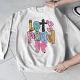 Lets Read Reading Teacher Back To School Literacy Pencil Bow Men Graphic Sweatshirt, funny design Lets Read Reading Teacher Back To School Literacy Pencil Bow Men Graphic Sweatshirt, funny design