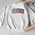 Teacher Filipino Vintage Heritage DNA Flag Men Graphic Sweatshirt, funny design Teacher Filipino Vintage Heritage DNA Flag Men Graphic Sweatshirt, funny design