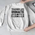 Teacher Life Jail Inmate Prisoner Halloween Costume Men Graphic Sweatshirt, funny design Teacher Life Jail Inmate Prisoner Halloween Costume Men Graphic Sweatshirt, funny design