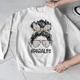 Teacher Para Life Tee Paraprofessional Cute Messy Bun Men Graphic Sweatshirt, funny design Teacher Para Life Tee Paraprofessional Cute Messy Bun Men Graphic Sweatshirt, funny design