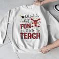 Teachers Oh What Fun It Is To Teach Cute Red Plaid Reindeer Men Graphic Sweatshirt, funny design Teachers Oh What Fun It Is To Teach Cute Red Plaid Reindeer Men Graphic Sweatshirt, funny design