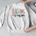 Teaching Is My Jam For Women Teacher Cute Teachers Outfit Men Graphic Sweatshirt, funny design Teaching Is My Jam For Women Teacher Cute Teachers Outfit Men Graphic Sweatshirt, funny design