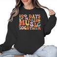 100 Days Of School Music Teacher Women Crewneck Sweatshirt, trending gift 100 Days Of School Music Teacher Women Crewneck Sweatshirt, trending gift