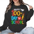 100th Day Of School Teachers Kids Happy 100 Days Women Crewneck Sweatshirt, trending gift 100th Day Of School Teachers Kids Happy 100 Days Women Crewneck Sweatshirt, trending gift