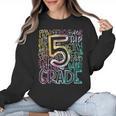 5th Grade Typography Team Fifth Grade Teacher Back To School Women Crewneck Sweatshirt, trending gift
