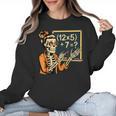 67 Teacher Halloween Skeleton Women Crewneck Sweatshirt, trending gift