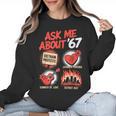 67 History Teacher Teacher 6 7 Overuse '67 Women Crewneck Sweatshirt, History Teacher Gifts, trending gift