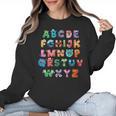 ABC Cute Monster Alphabet Halloween Teacher Costume Kids Women Crewneck Sweatshirt, trending gift