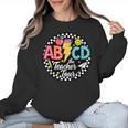 ABCD The Teacher Tour Back To School First Day Of School Women Crewneck Sweatshirt, trending gift ABCD The Teacher Tour Back To School First Day Of School Women Crewneck Sweatshirt, trending gift