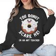 Art Teacher Halloween Donut Lover Costume Kawaii Monster Women Crewneck Sweatshirt, trending gift