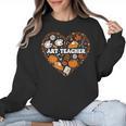 Art Teacher Heart Autumn Thanksgiving Kids Women Crewneck Sweatshirt, trending gift Art Teacher Heart Autumn Thanksgiving Kids Women Crewneck Sweatshirt, trending gift