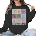 Art Teacher Life Retro Groovy Teaching Future Artists Women Crewneck Sweatshirt, Future Teacher Gifts, Groovy Teacher Gifts, trending gift