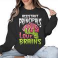 Assistant Principals Love Brains Zombie Teacher Halloween Women Crewneck Sweatshirt, trending gift