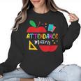Attendance Matters Teacher Apple For Back To School Women Crewneck Sweatshirt, trending gift
