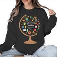 Awesome Teachers T Shirt Teaching Future Leaders Globe For Men Women Women Crewneck Sweatshirt, trending gift