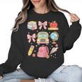 Back To School Coquette Teacher Women Girl Kindergarten PreK Women Crewneck Sweatshirt, trending gift Back To School Coquette Teacher Women Girl Kindergarten PreK Women Crewneck Sweatshirt, trending gift