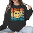 Back To School Groovy Smile Preschool Teachers Students Kids Women Crewneck Sweatshirt, trending gift