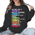 Back To School Teacher We Are Like A Box Of Crayons Women Crewneck Sweatshirt, trending gift