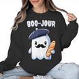 Boo Jour Ghost French Teacher Vintage Teacherlife Groovy Women Crewneck Sweatshirt, Groovy Teacher Gifts, trending gift