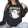 Books Halloween Librarian Teacher Reader Reading Book Lover Women Crewneck Sweatshirt, trending gift