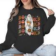 Booooks Ghost Halloween Groovy Vintage Teacher Book Reading Women Crewneck Sweatshirt, Groovy Teacher Gifts, trending gift Booooks Ghost Halloween Groovy Vintage Teacher Book Reading Women Crewneck Sweatshirt, Groovy Teacher Gifts, trending gift
