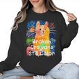 Broken Crayons Still Color Cat Teacher Women Crewneck Sweatshirt, trending gift
