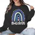 Bulldogs School Mascot Rainbow Teacher Lover Women Crewneck Sweatshirt, trending gift