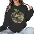 Camo Apple Camouflage Clothing School Student Camo Teacher Men Women Kids Women Crewneck Sweatshirt, trending gift