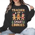 Christmas Teacher Of Smart Cookies Gingerbread Man Teaching Women Crewneck Sweatshirt, trending gift Christmas Teacher Of Smart Cookies Gingerbread Man Teaching Women Crewneck Sweatshirt, trending gift