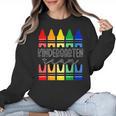 Colorful Crayon Kindergarten Team Tee For Teachers Students Men Women Kids Women Crewneck Sweatshirt, trending gift