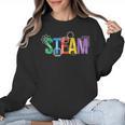 Colorful Steam Letters For Steam Program Teacher And Student Women Crewneck Sweatshirt, trending gift