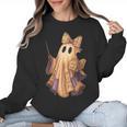 Coquette Music Note Patchwork Ghost Music Teacher Halloween Women Crewneck Sweatshirt, trending gift Coquette Music Note Patchwork Ghost Music Teacher Halloween Women Crewneck Sweatshirt, trending gift